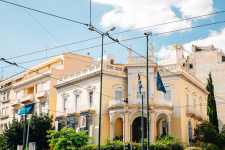 Athens, Greece - August 6, 2019: Museum of Cycladic Artのeditorial素材