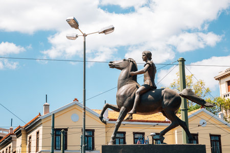 Athens, Greece - August 6, 2019: Statue of Alexander the Greatのeditorial素材