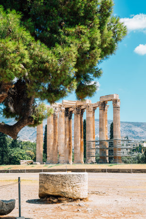 Temple of Olympian Zeus in Athens, Greeceのeditorial素材