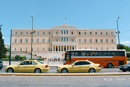 Greek Parliament historical building in Athens, Greeceのeditorial素材