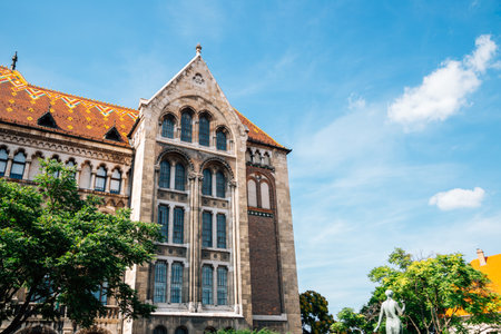 National Archives of Hungary Building at Buda castle district in Budapest, Hungaryのeditorial素材