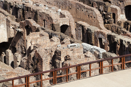 Interior of the Colosseum. Colosseum is famous landmark in Rome, Italyのeditorial素材