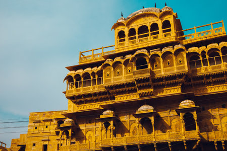 Jaisalmer Fort Raja Ka Mahal, historic architecture in Indiaのeditorial素材