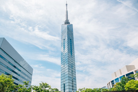 Fukuoka, Japan - May 24, 2015 : Fukuoka Tower at Momochihamaのeditorial素材