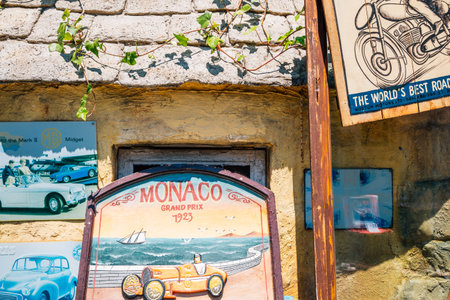 Yufuin, Japan - May 26, 2015 : Vintage store exterior in Yufuin floral villageのeditorial素材