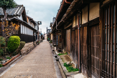 Japanese old traditional town Imaicho in Nara, Japanのeditorial素材