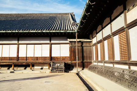 Nijo castle, Japanese old traditional architecture in Kyoto, Japanのeditorial素材