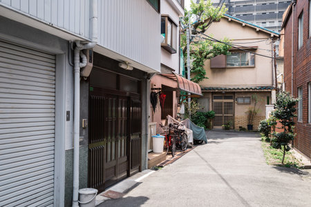 Nakazaki-cho street in Osaka, Japanのeditorial素材