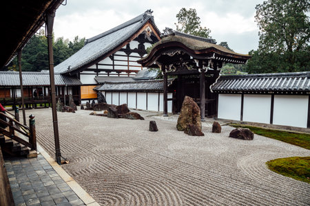 Tofukuji temple, Japanese old architecture and garden scenery in Kyoto, Japanのeditorial素材