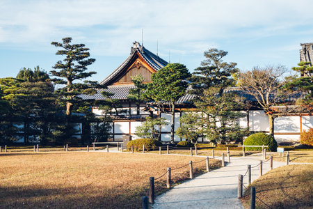 Nijo castle, Japanese old traditional architecture in Kyoto, Japanのeditorial素材