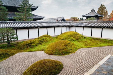 Tofukuji temple, Japanese old architecture and garden scenery in Kyoto, Japanのeditorial素材