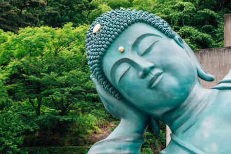 Bronze buddha statue in Nanzo-in Temple, Fukuoka, Japanのeditorial素材