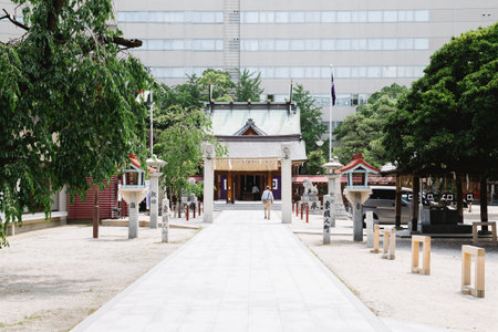 Fukuoka, Japan - June 10, 2017 : Kego Shrine at summer dayのeditorial素材