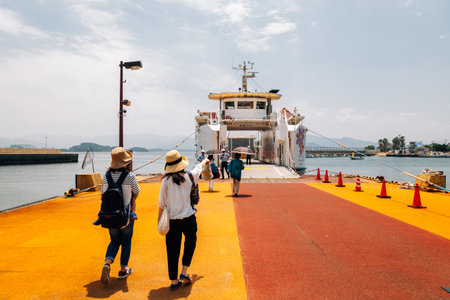 Fukuoka, Japan - June 9, 2017 : Nokonoshima portのeditorial素材