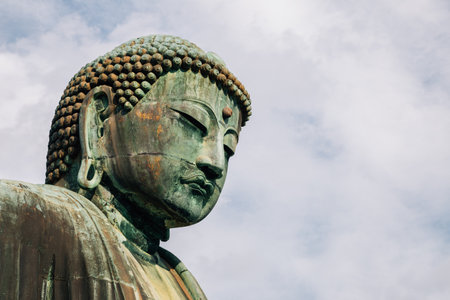 The Great Buddha bronze statue at Kotoku-in temple in Kamakura, Japanのeditorial素材