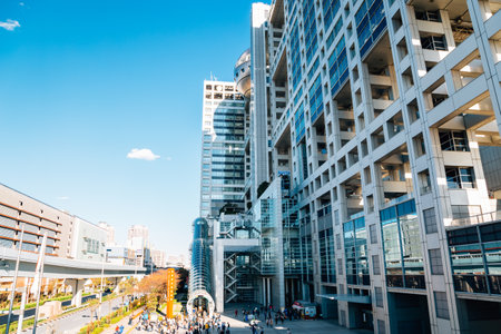 Tokyo, Japan - November 23, 2018 : Odaiba Fuji TV Buildingのeditorial素材