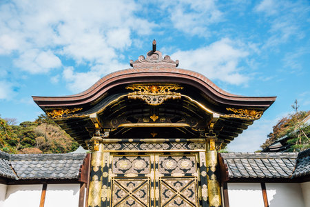 Kenchoji temple Japanese traditional architecture in Kamakura, Japanのeditorial素材