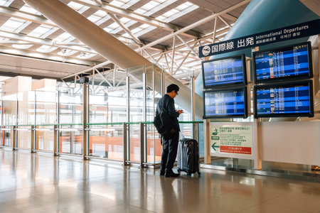 Osaka, Japan - October 2, 2018 : Kansai International Airport Terminalのeditorial素材