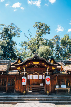 Hirano Shrine traditional architecture in Kyoto, Japan