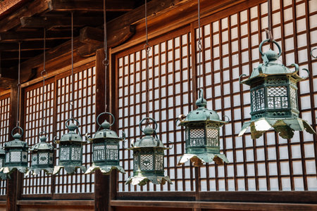 Kasuga Taisha shrine traditional lanterns in Nara, Japanのeditorial素材