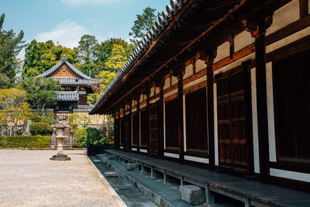 Toshodaiji temple at spring in Nara, Japanのeditorial素材