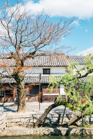 Kurashiki Bikan Historical Quarter, traditional village in Okayama, Japanのeditorial素材