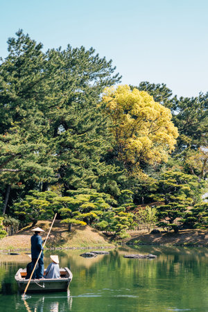 Ritsurin Park, Japanese traditional garden in Takamatsu, Kagawa, Japan