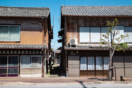 Kanonji village Japanese traditional wooden house in Kagawa, Japanのeditorial素材