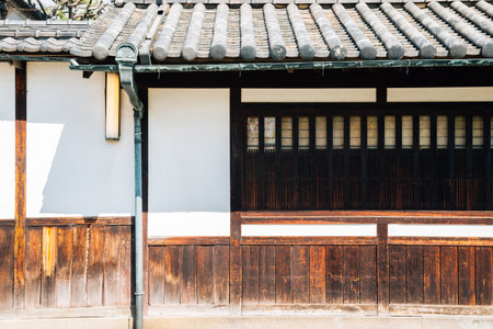 Traditional house at Kurashiki Bikan Historical Quarter in Okayama, Japanのeditorial素材