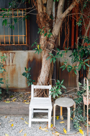 Takamatsu, Japan - April 19, 2019 : Kitahama Alley vintage cafe streetのeditorial素材