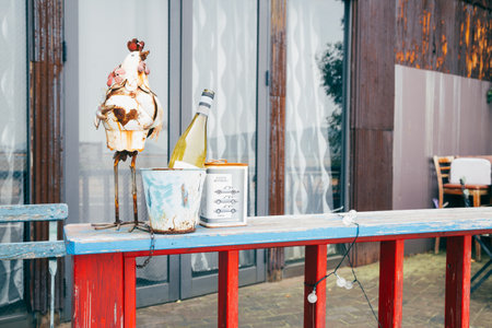 Takamatsu, Japan - April 19, 2019 : Kitahama Alley vintage cafe streetのeditorial素材