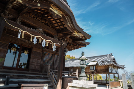 Kagawa, Japan - April 18, 2019: Kanonji Kotohiki Hachimangu Shrineのeditorial素材