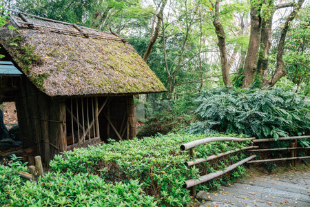 Takamatsu, Kagawa Prefecture, Japan - April 19, 2019: Japanese traditional village Shikokumura Folk museumのeditorial素材
