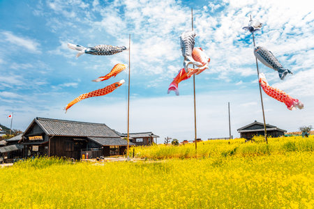 Shodoshima, Japan - April 17, 2019: Twenty four Eyes movie set, Japanese traditional villageのeditorial素材