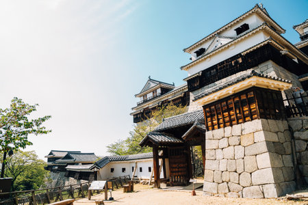 Matsuyama Castle traditional architecture in Matsuyama, Shikoku, Japanのeditorial素材