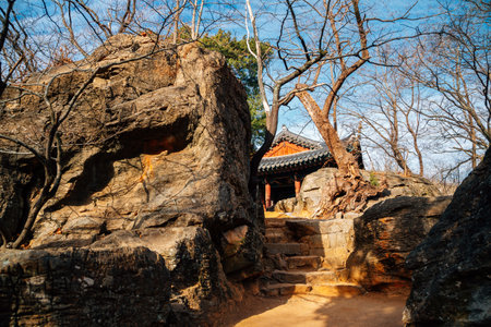 Jukseoru Korean traditional pavilion in Samcheok, Koreaのeditorial素材