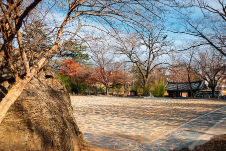 Jukseoru Korean traditional pavilion in Samcheok, Koreaのeditorial素材