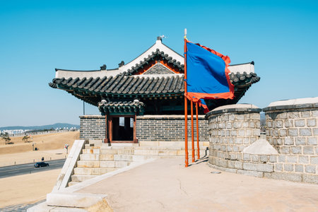 Hwaseong Fortress Changnyongmun Gate in Suwon, Korea