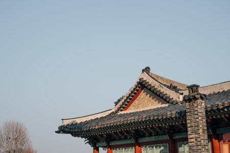 Hwaseong Haenggung palace Korean traditional architecture in Suwon, Koreaのeditorial素材