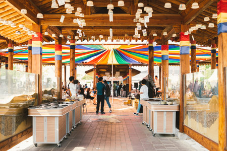 Yeoju, Korea - April 30, 2017 : Many bowl in Yeoju Ceramic Festival