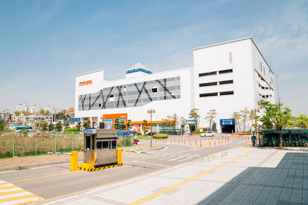 Osan, Korea - April 26, 2016 : Home plus, Korean famous big shopping mall
