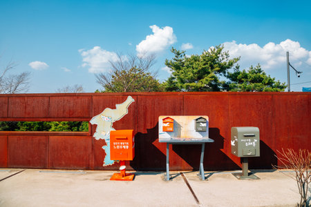 Paju, Korea - April 6, 2021 : Imjingak Pyeonghoa-Nuri parkのeditorial素材