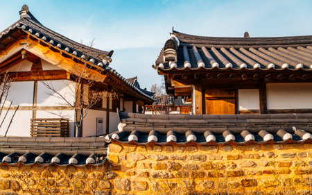 Gyochon Hanok Village, Korean traditional house in Gyeongju, Koreaのeditorial素材
