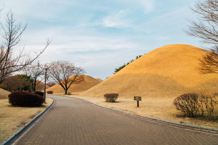 Daereungwon tombs, ancient ruins in Gyeongju, Koreaのeditorial素材