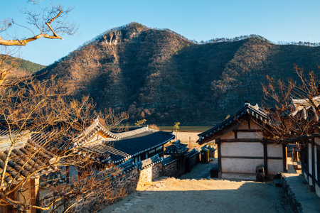 Byeongsan Seowon Historic Site in Andong, Koreaのeditorial素材