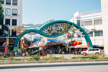 Daegu, Korea - September 22, 2018 : Korean old traditional market, Seomun market