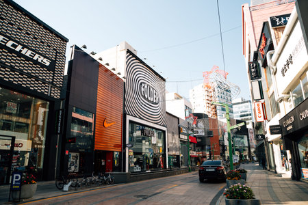 Busan, Korea - November 11, 2020 : Nampo-dong shopping street
