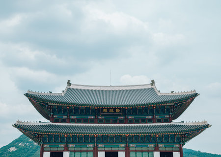 Gyeongbokgung Palace in Seoul, Korea (Korean translation Geunjeongjeon)