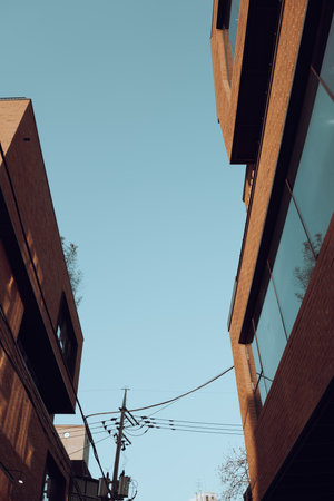 Seongsu-dong street modern building in Seoul, Koreaのeditorial素材