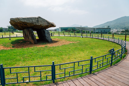 Ganghwa Dolmen park UNESCO World Heritage Site in Incheon, Koreaのeditorial素材